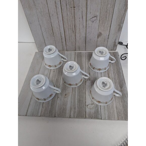 International Brighton Collection Claridge 8302 Porcelain Set of 5 Teacups - Picture 6 of 7